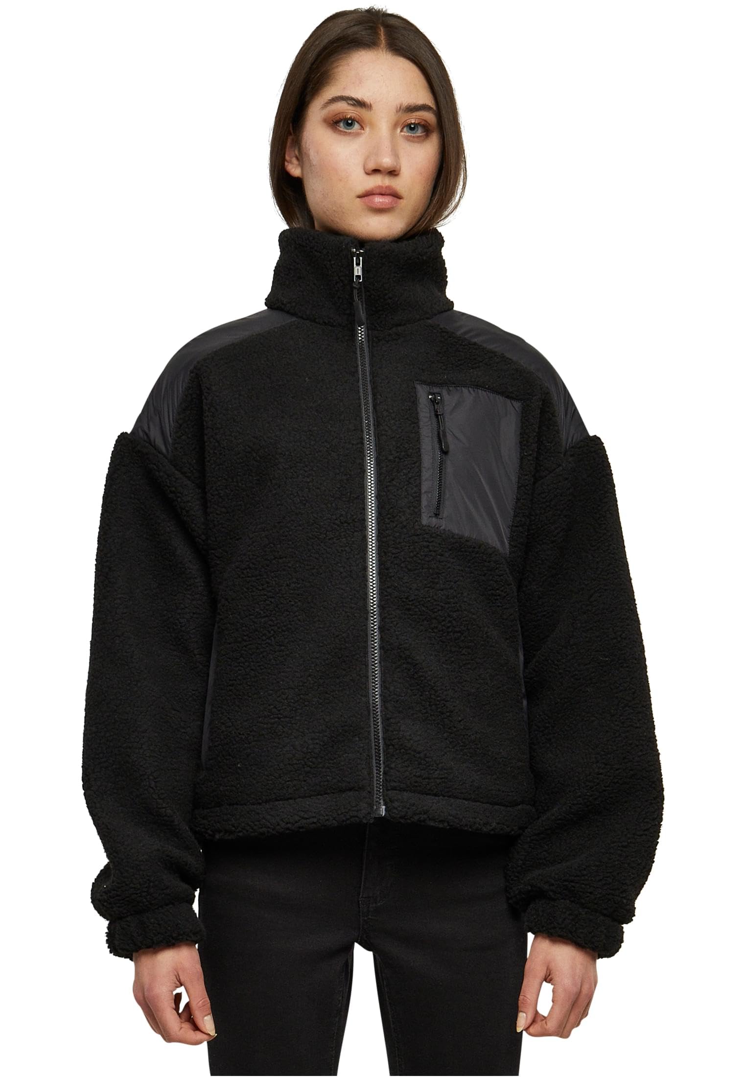 Urban Classics Damen Ladies Sherpa Mix Jacket