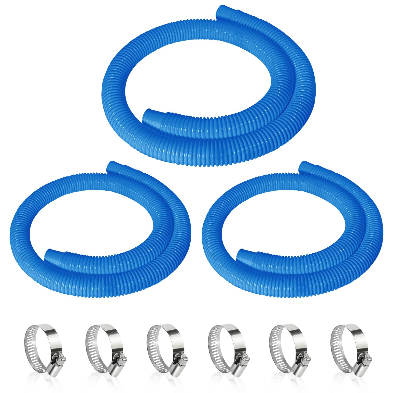 Lot De 2 Tuyaux De Rechange Pour Pompe De Piscine Intex - Diamètre 32 Mm, Longueur 1.5 M - Compatible 330/530/1000 GPH
