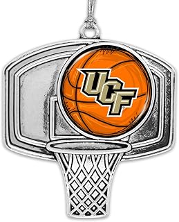 UCF Knights Basketball Goal Silver Metal Christmas Ornament Gift Tree Decoration