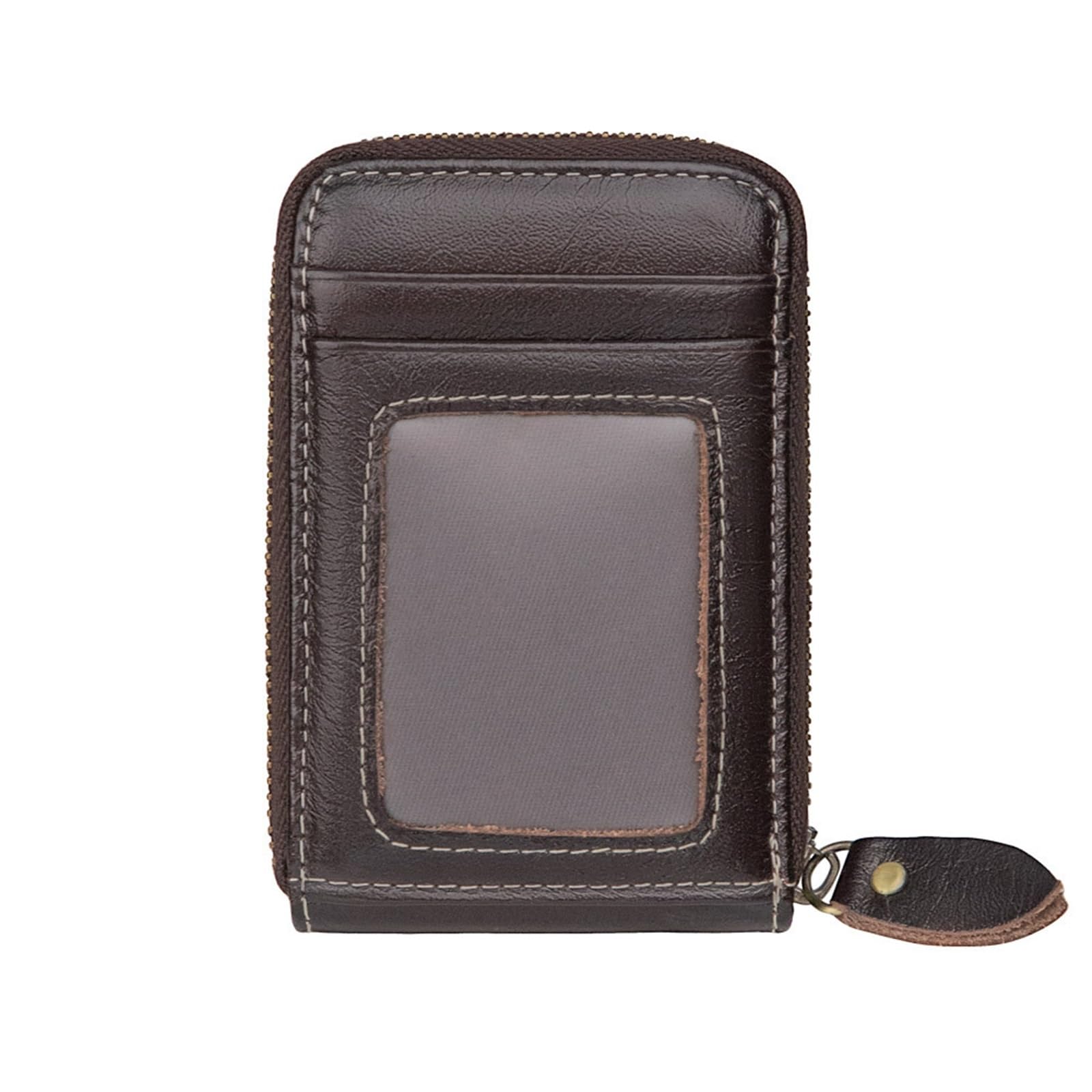 JINSHANLIANG Genuine Leather Coin Holder Men's Card Holder