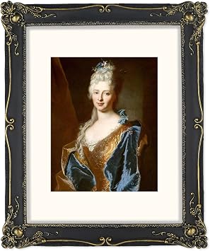 11x14 Picture Frame with Mat for 8x10, Vintage Black Poster Frame with Gold Accents, Gothic Photo Display for Gallery Wall and Tabletop, Hand-Painted Floral Design Living Rooms Entryways Mantelpiece Decor