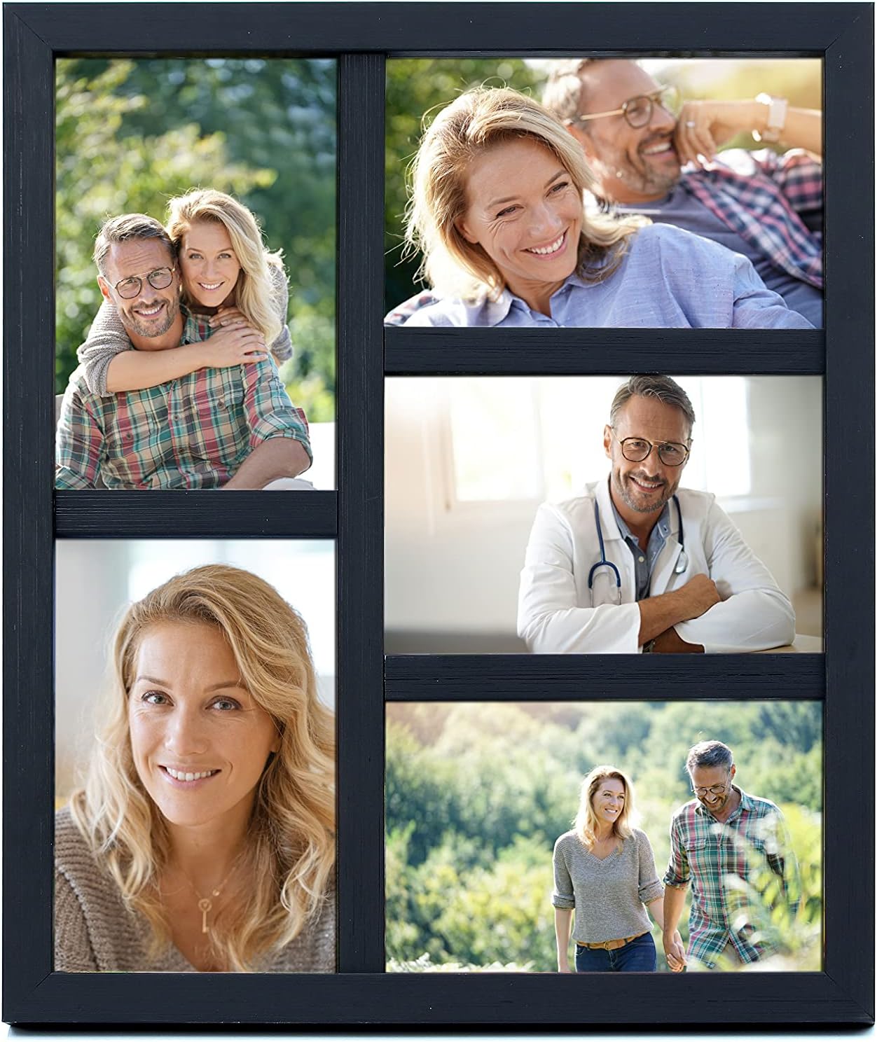 Amazon.com: MIMOSA MOMENTS Black Collage Picture Frame, Tabelop Photo ...