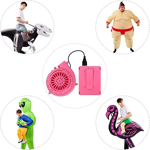 Miniatura 6 de Wittocs Inflatable Costume Fan Replacement, Mini Blower Fan Dinosaur Pump for Inflatable Costume Blow Up