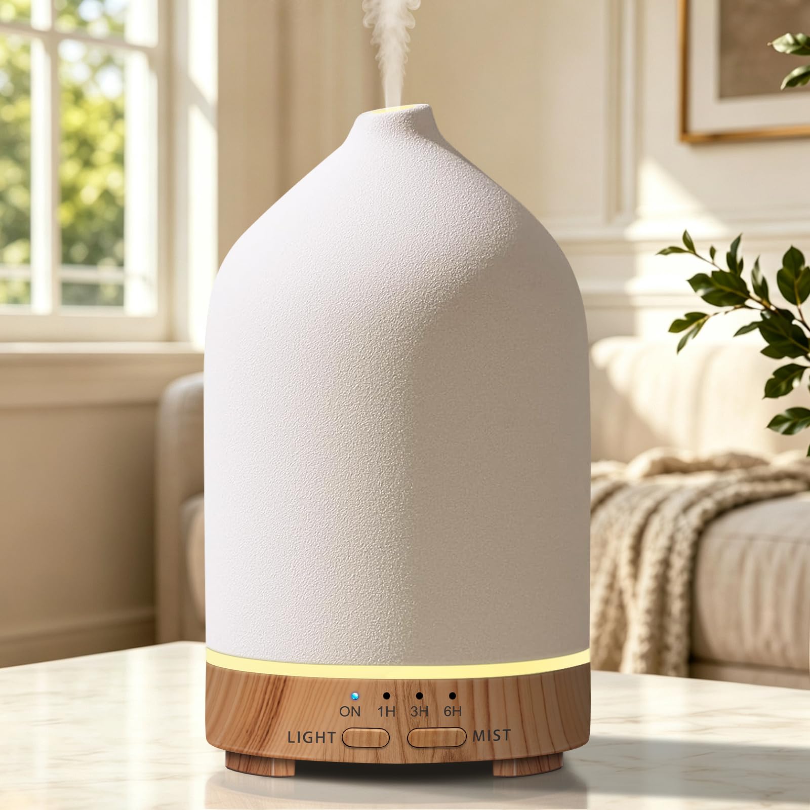 URPOWER 300mL Ceramic Essential Oil Diffuser