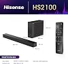 Hisense HS2100, 2.1 CH Soundbar, 240W max audio power,Dolby Audio, DTS Virtual:X, Ultra-slim wireless subwoofer, TV Mode, EzPlay