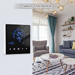 Thermostat intelligent, mode automatique manuel hebdomadaire programmable Smart Thermostat Smart Home avec bouton tactile LCD Écran pour les systèmes de chauffage à l'eau (chauffage à eau)