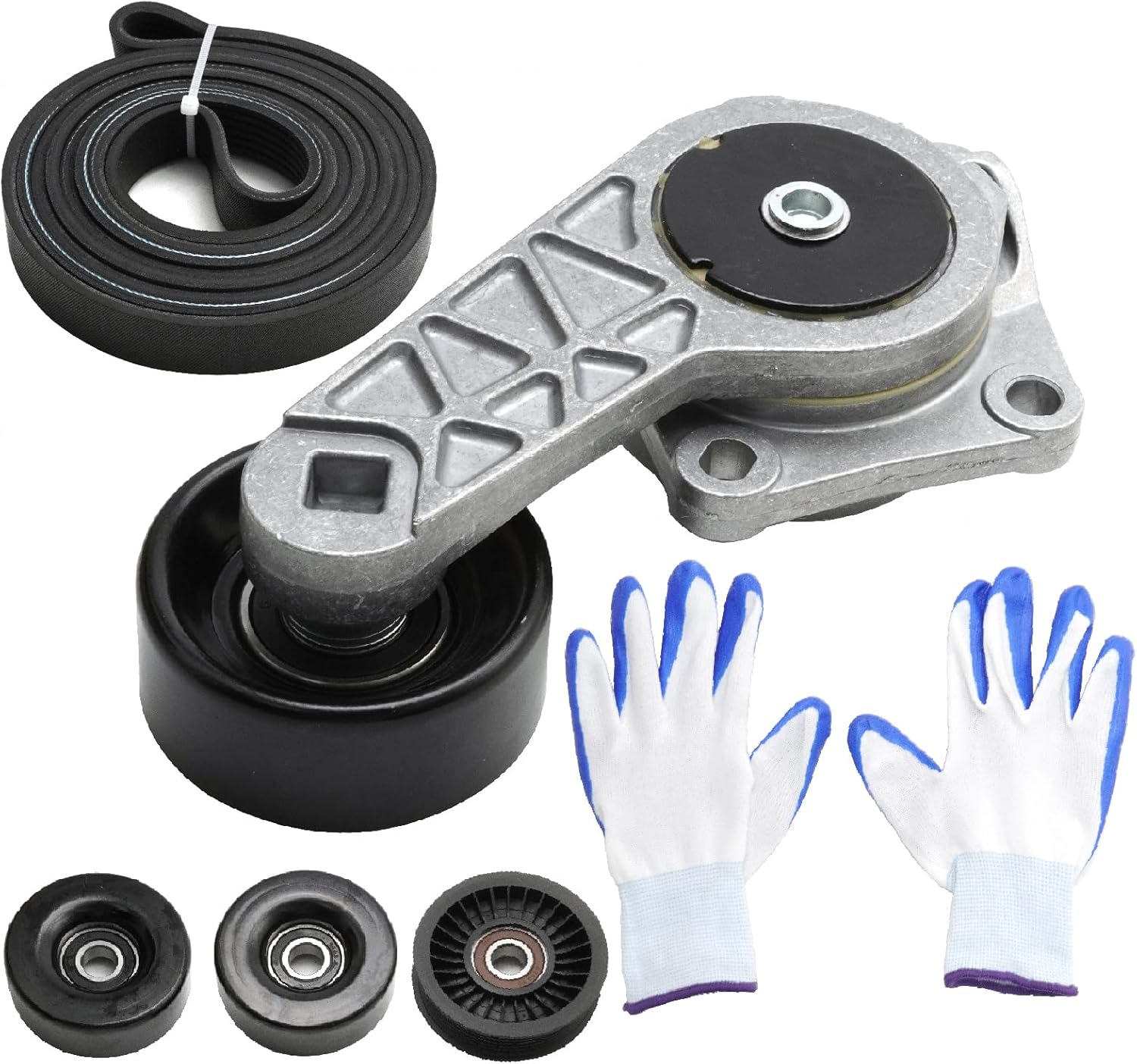 Hoypeyfiy 89263 Drive Belt Component Kit, Replacement for Ford Expedition 5.4L 2009-2014 Explorer V8 4.6L 2006-2010, Replaces 38001 36157 6PK2605