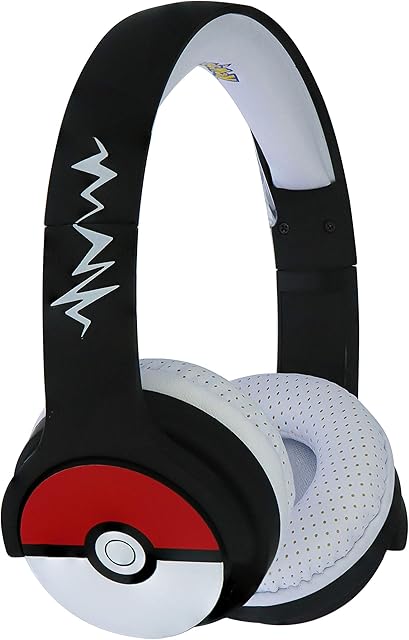 OTL Technologies Wireless Kids Headphones  Pokemon Pokeball Kids Bluetooth Headphones Black/Red