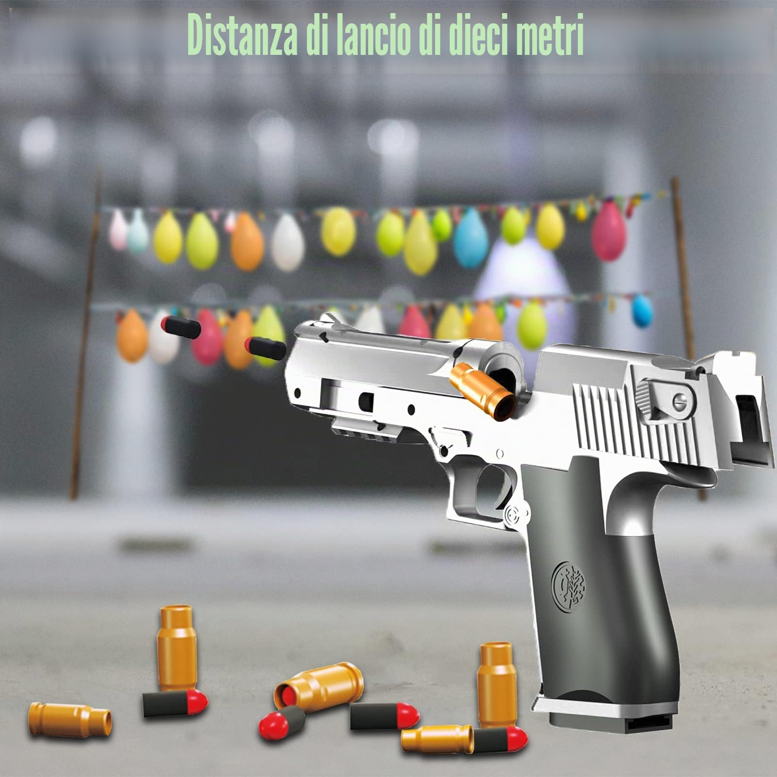 Bybykoi Pistola giocattolo M1911 per bambini, 1:1, pistola giocattolo in schiuma, pistola soft-bullet, modello a pistola per bambini