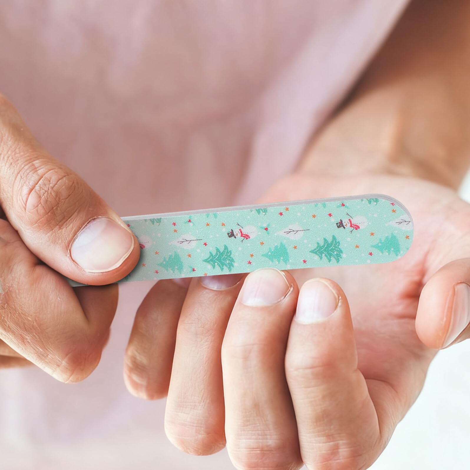24stücke Weihnachtliche Nagelfeile mit Eva-feilen Nagelpolierstreifen für Maniküre und Pediküre Inklusive Pediküre-werkzeuge und Polierwerkzeuge für Fingernägel Zufälliger Stil