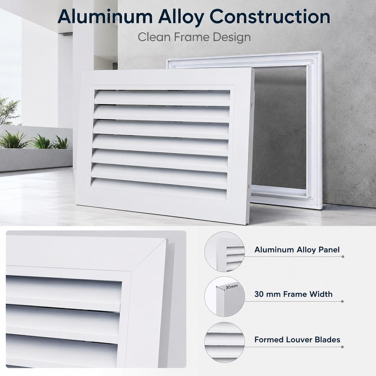 Rejilla De Aleación De Aluminio, Ventilación Y Lamas Protectoras