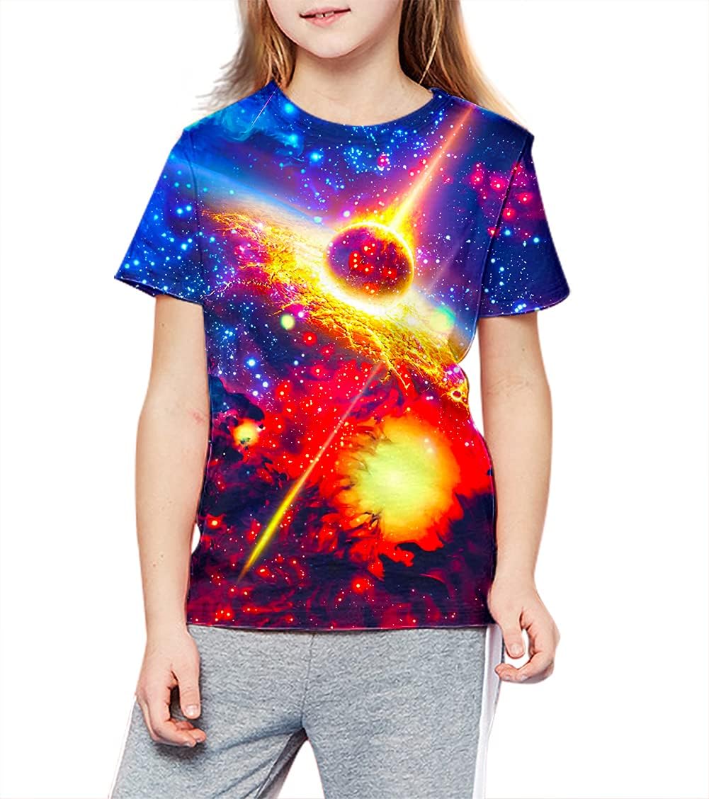 LAIDIPAS Boys & Girls Teens 3D Colorful Graphic Funny Print Shirts for Youth Size 6-16 Years - Image 2