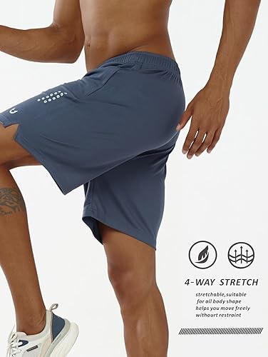 Miniatura 3 de NORTHYARD - Pantalones cortos deportivos de baloncesto para hombre, de 5, 7, 10 pulgadas, diseño de malla ligera y secado rápido, para