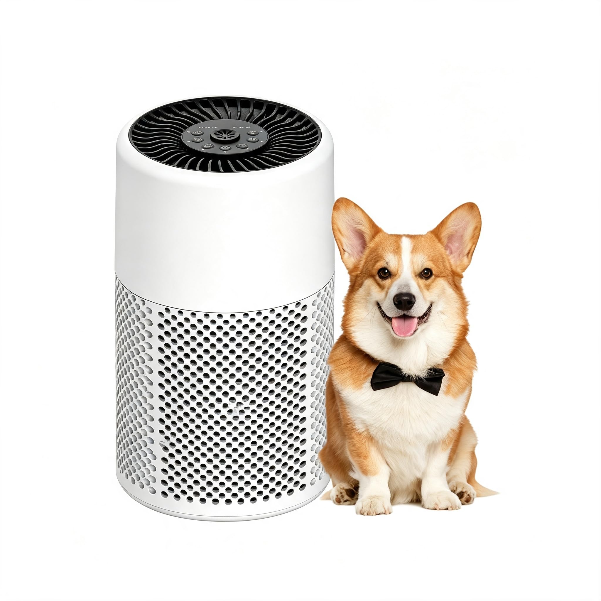 CHIVALZ HEPA Air Purifier for Bedroom,24dB Quiet,White,1Pack+3 Modes