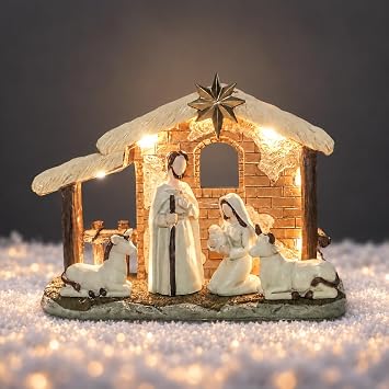 Topsky Christmas Nativity Set, Handmade Christmas Nativity Scene Decoration