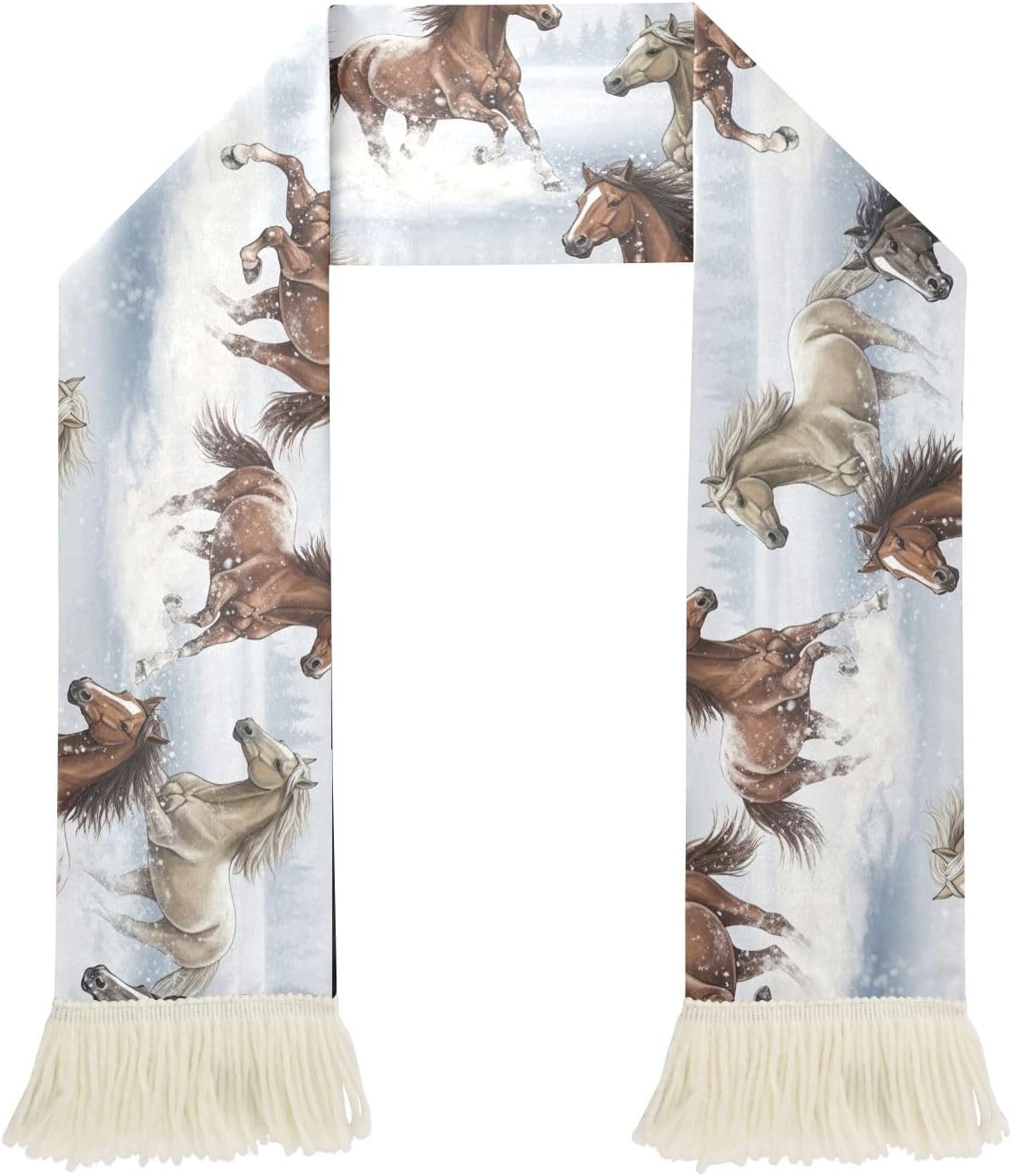 CHIFIGNO Horse Winter Sports Fan Scarf Towel, Soft Polyester Cheering Banner for Soccer Games, Quick Dry Sweat Absorbent