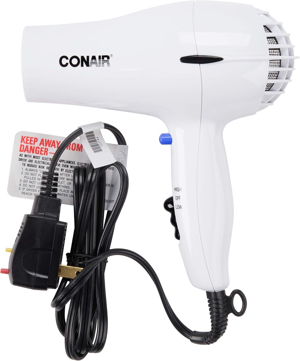 Hairdryer,Handheld,White,1600 Watts