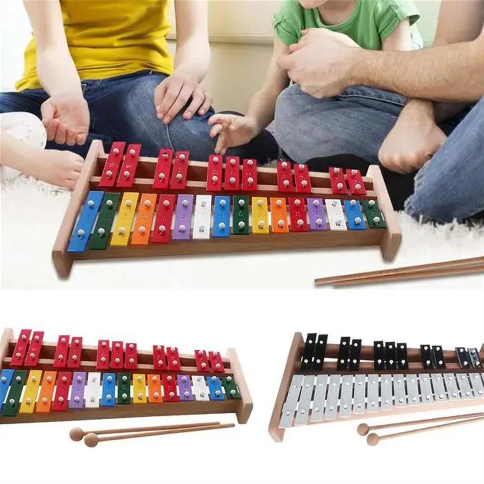 Instruments De Musique En Xylophone 27 Notes Glockenspiel Xylophone Professionnel Compact Pour Les Mélomanes Adultes Glockenspiel Xylophone Avec Maillets(A)