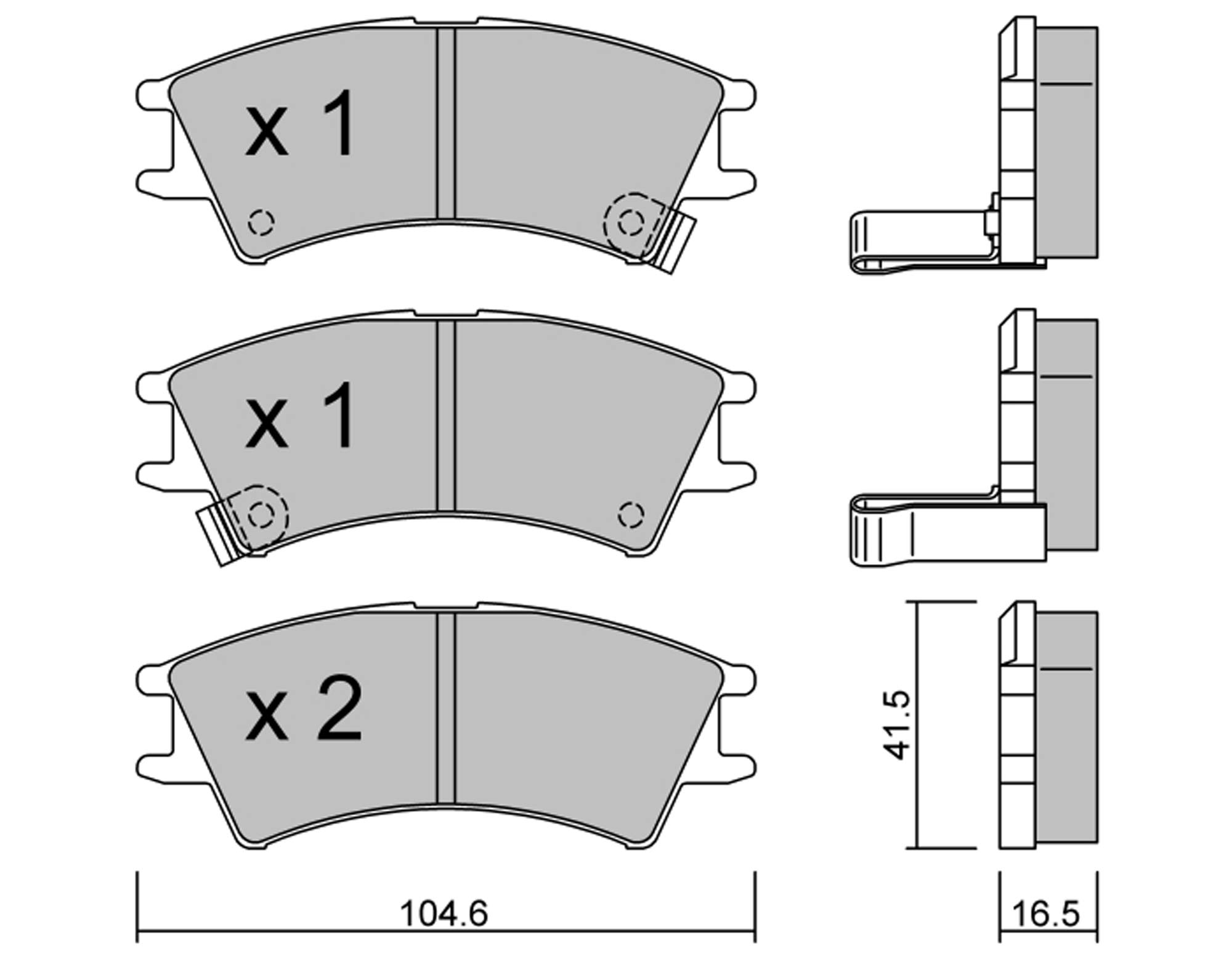 metelligroup 22-0361-0 - Pastillas de Freno