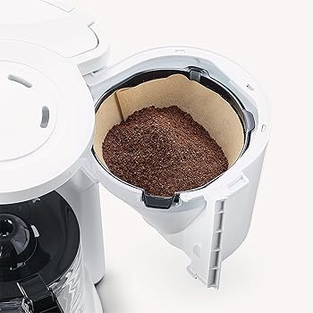 Cafetera de goteo para 10 tazas, Cafetera de filtro / Cafetera americana con jarra de cristal, Con placa calefactora y desconexión automática, Blanco / Negro, KA 48164