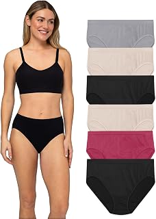 Fruit of the Loom Women's No Show Seamless Underwear, Amazing Stretch & No Panty Lines, Smooth Under Clothes