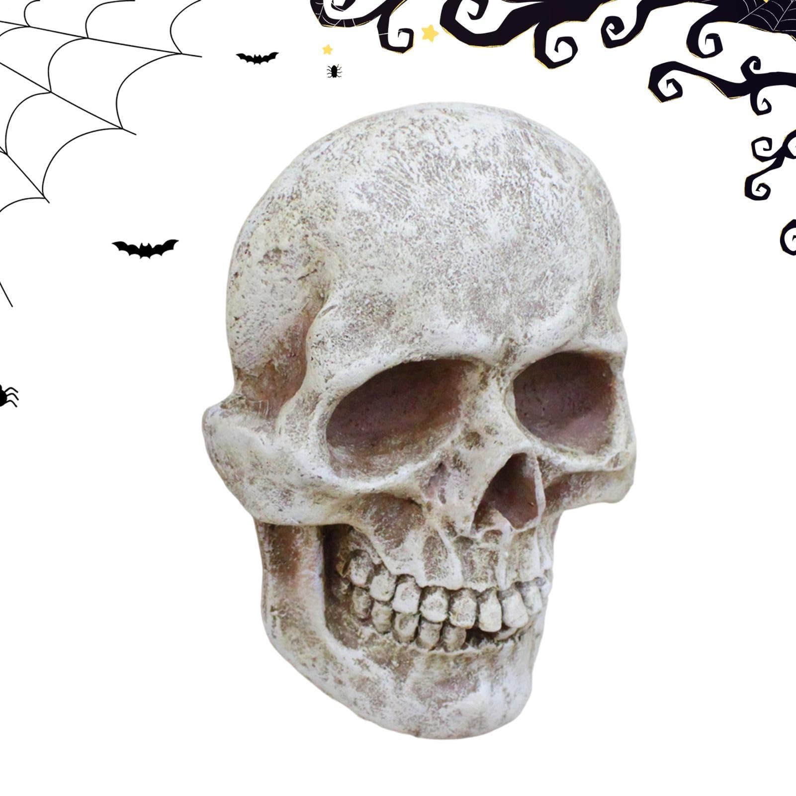 Calavera Halloween resina realista que sustituye el plástico barato