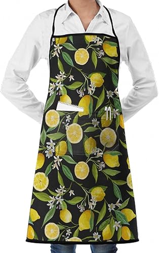 Miniatura 8 de Delantal unisex impermeable con lazos extra largos para cocinar (33 x 28 pulgadas)