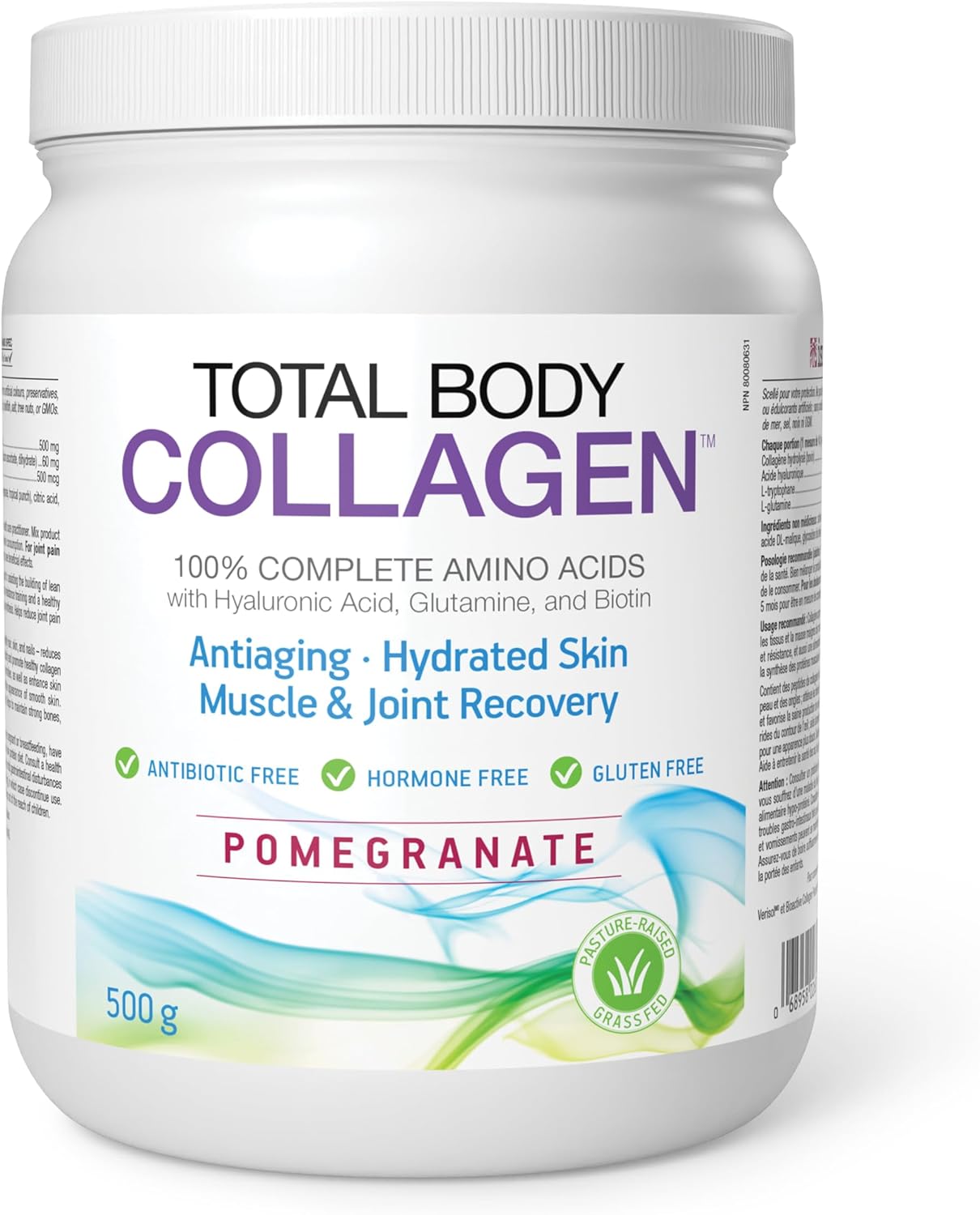Natural Factors – Total Body Collagen Bioactive Peptides Pomegranate Flavour, 500g Powder – Complete Amino Acid Supplement – Hyaluronic Acid, Glutamine & Biotin – Hydrated Skin, Muscle & Joint Recovery, Reduces Wrinkles & Fine Lines Natural Factors – Total Body Collagen Bioactive Peptides Pomegranate Flavour, 500g Powder – Complete Amino Acid Supplement – Hyaluronic Acid, Glutamine & Biotin – Hydrated Skin, Muscle & Joint Recovery, Reduces Wrinkles & Fine Lines