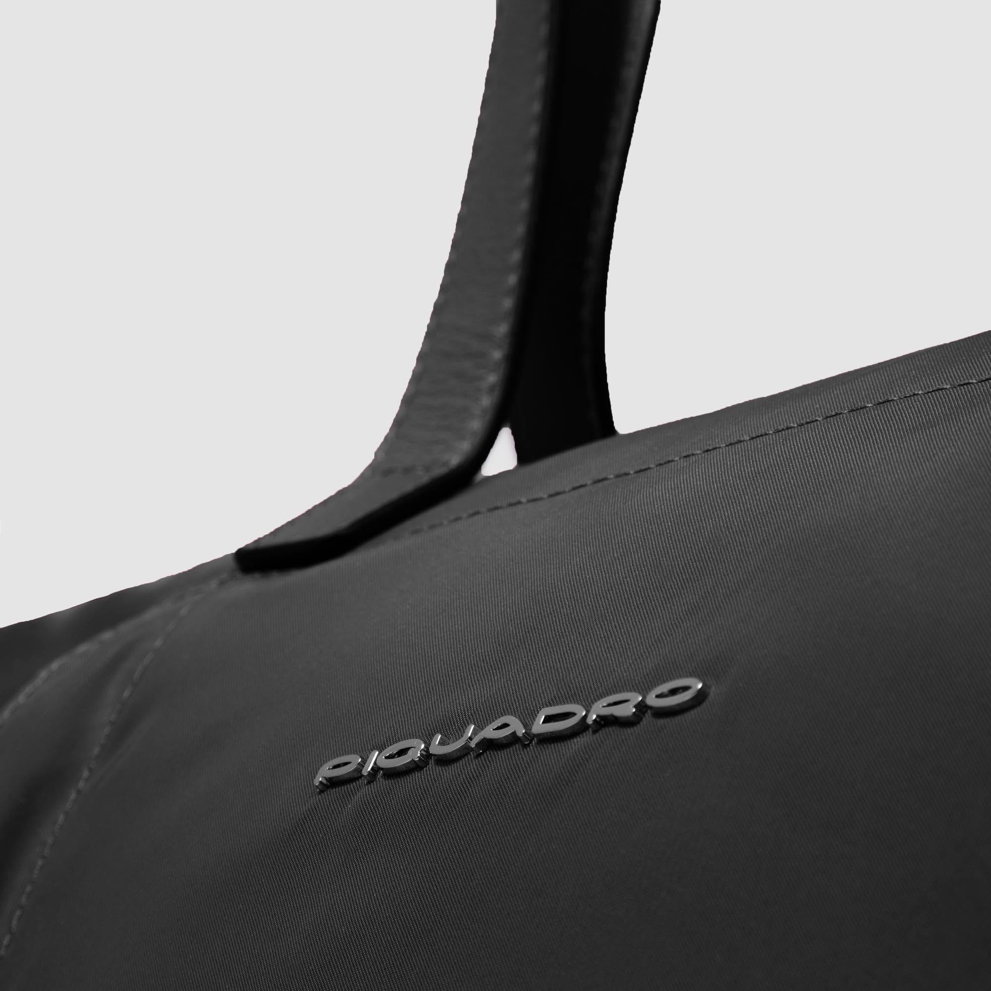 PIQUADRO – Borsa pieghevole porta PC 15.6 pollici – Pelle e tessuto – Donna