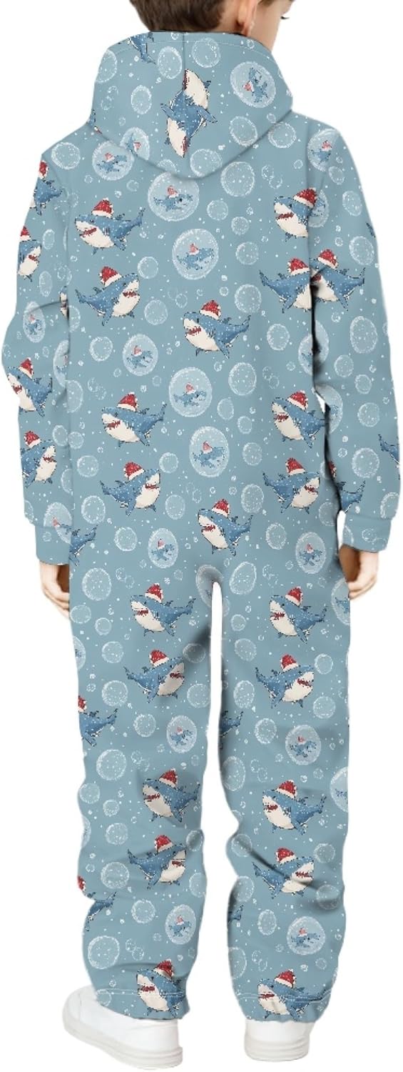 Kids 3D African Boho Splicing Print Jumpsuits Zip Up Bohemian Hoodie One Piece Toddler Rompers Boys Girls