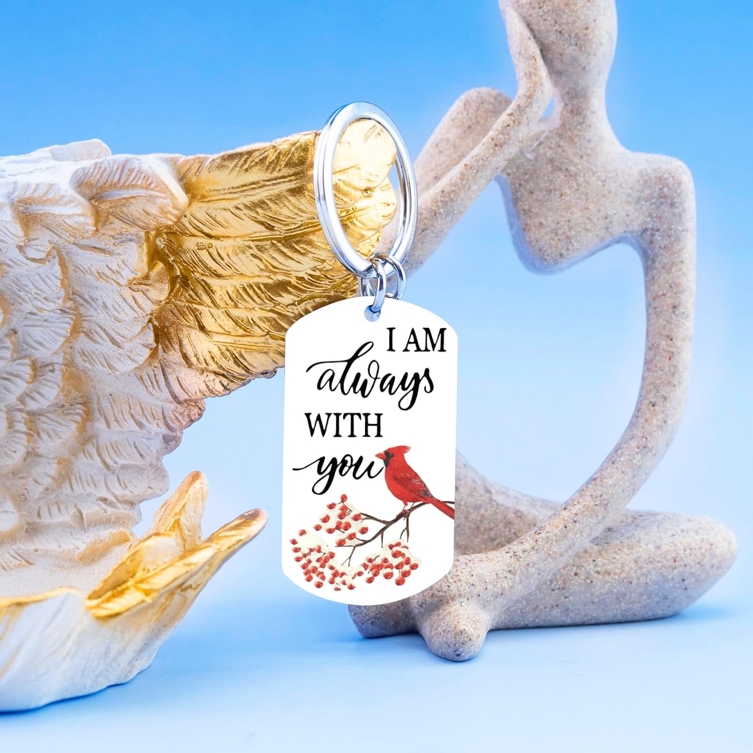 Cardinal Gifts for Women Grief Gifts for Women Cardinal Keychain Bereavement Gift for Loss Of Mother Father Condolences Gift for Loss Friend Bird Themed Keyring - Image 5