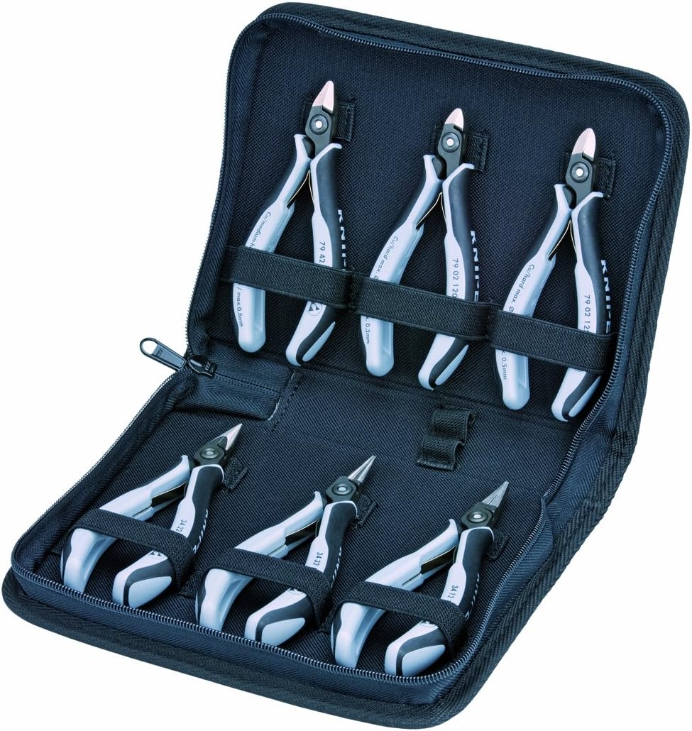 Super Deal Product KNIPEX Tools - 6 Piece ESD Tool Set in Zipper Pouch (002016PESD)