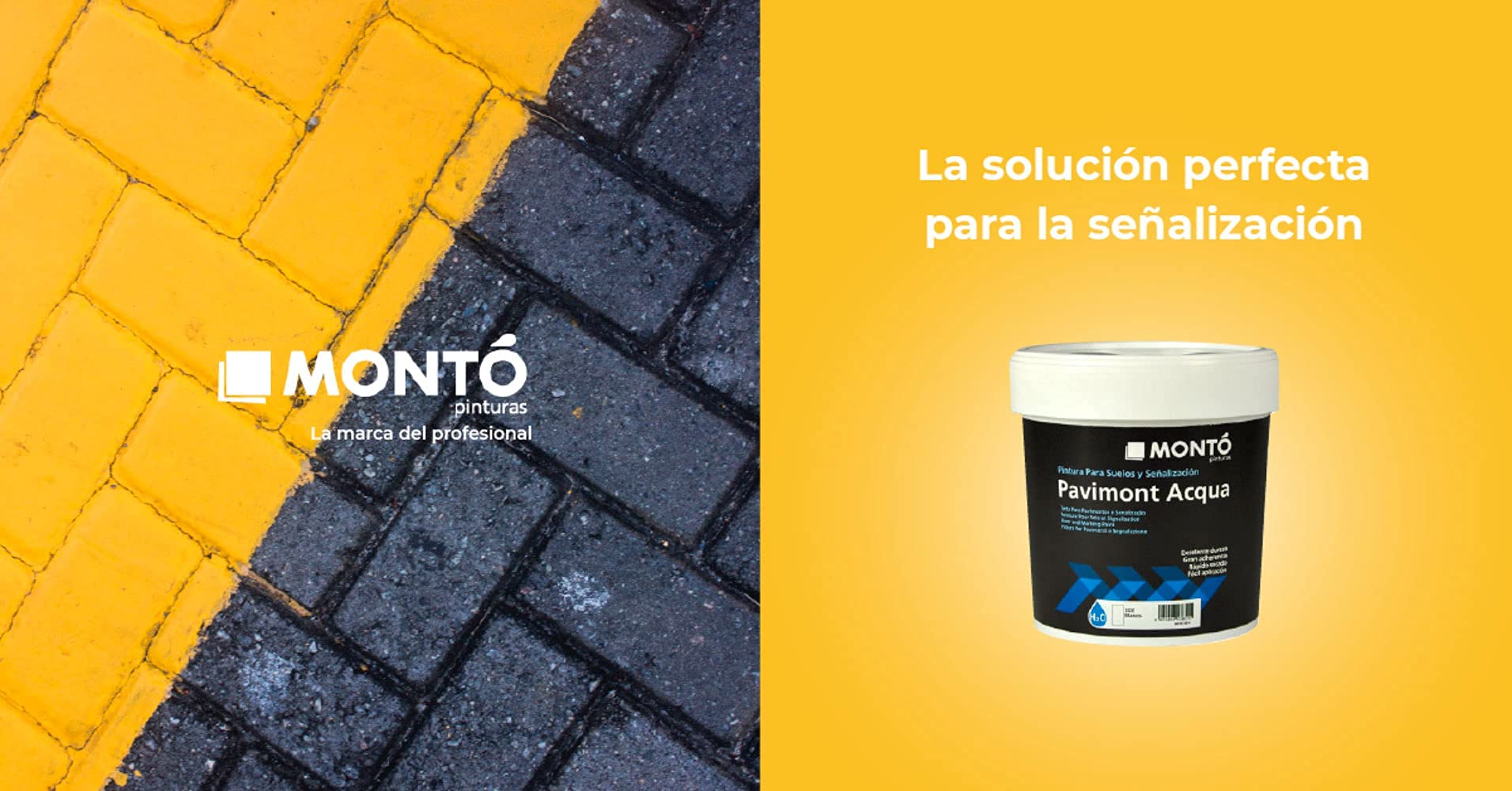 Montó Pintura al Agua para la Señalización de Suelos, Vados, Parkings, Terrazas, Carreteras. Pavimont Acqua (4L, Gris 189)