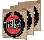 D'Addario Pro Arté Nylon Classical Guitar Strings, EJ43-3D, Light Tension, 6-String Set, Pack of 3