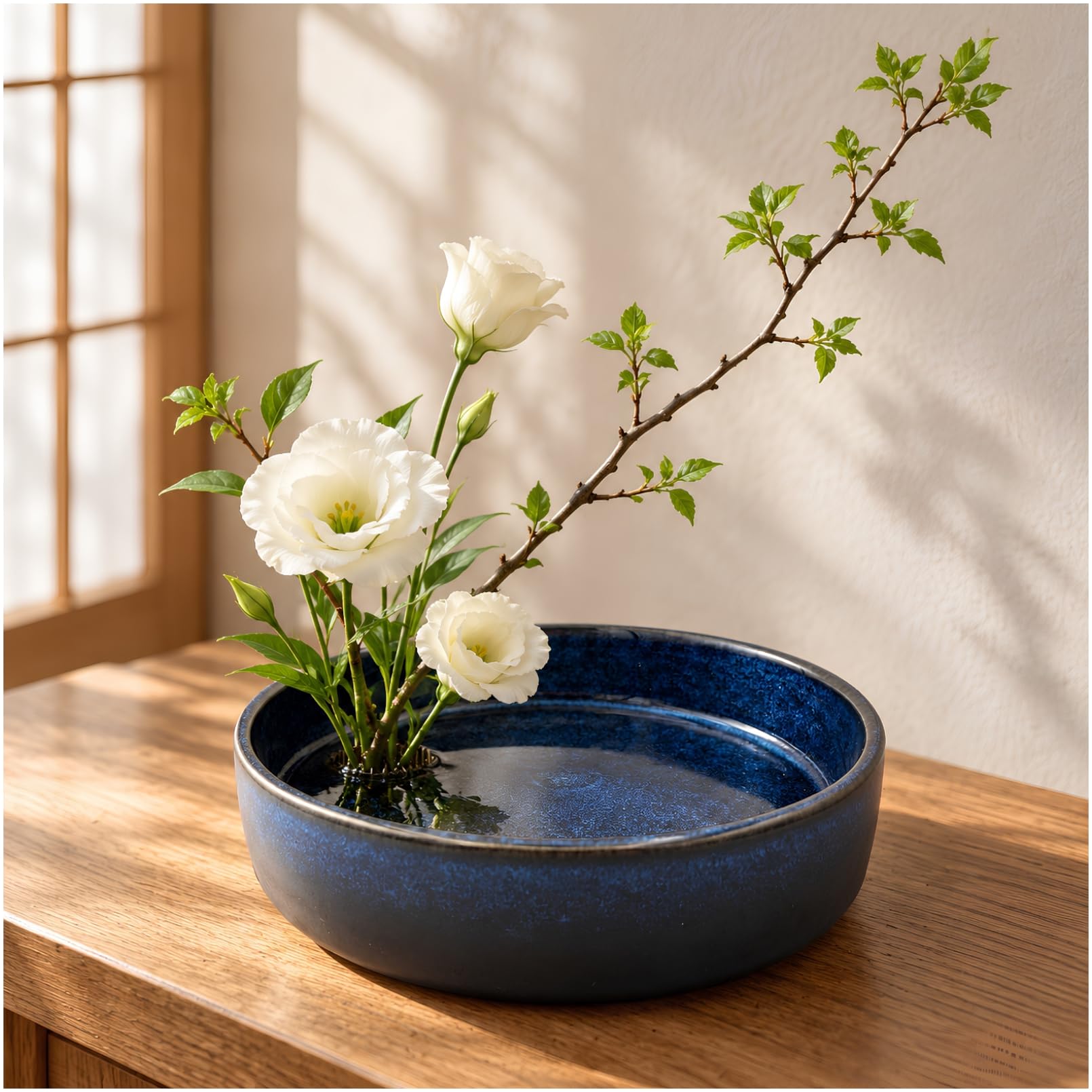Amazon.co.jp: Flatland 生け花 花器 水盤 20cm 剣山 丸型 ゴムリング