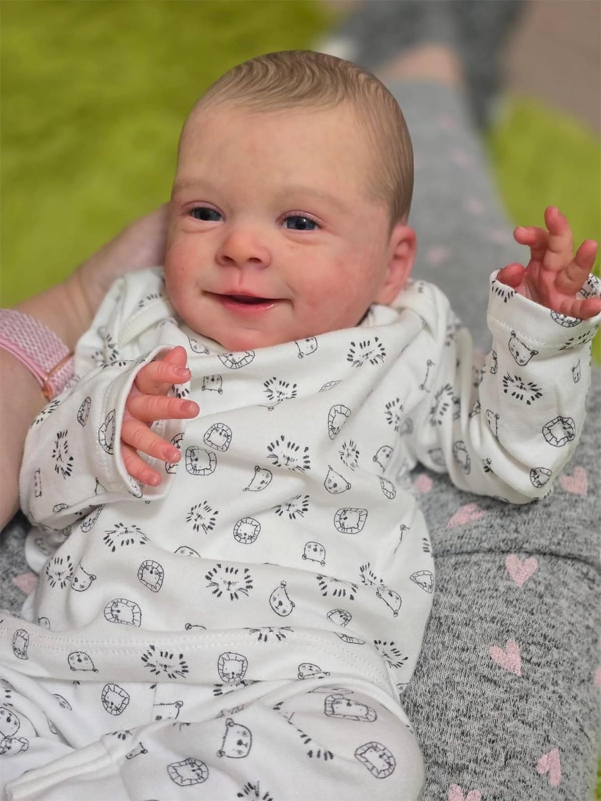 Zero pam Reborn Baby Vollsilikon Lebensecht Junge,Reborn Babypuppe Junge Wie Echt 45 cm, Realistische Babypuppen Weichen Körper, Re-Born Puppen Lebensecht Offene Augen