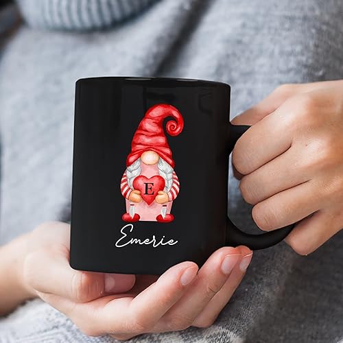 Miniatura 29 de Taza de cerámica de Navidad para pareja, taza de cerámica de Navidad con nombre inicial personalizado, tazas de café personalizadas para esposo