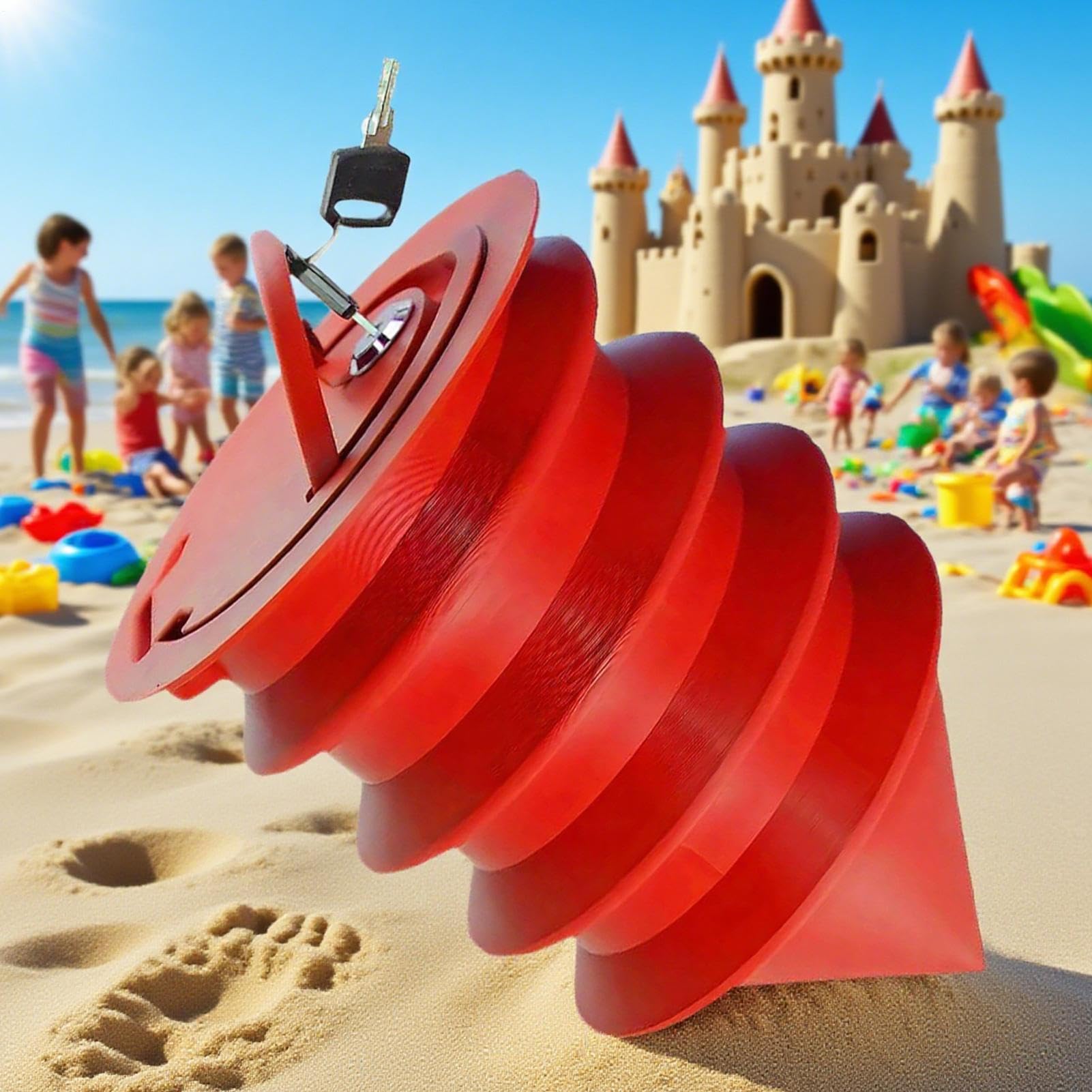 Coffre-fort portable plage étanche sable antivol argent voyage