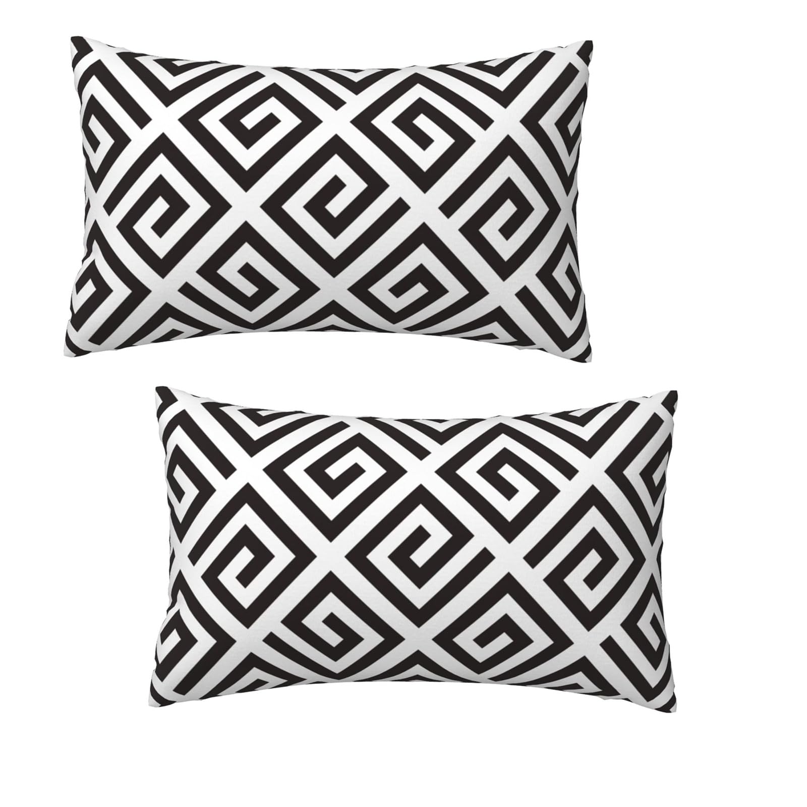 Nezweld Modern Abstract Black and White Pillow Cover 12x20 Set of 2,Throw Pillow Covers Farmhouse Outdoor Pillow Cushion Case for Couch Living Room