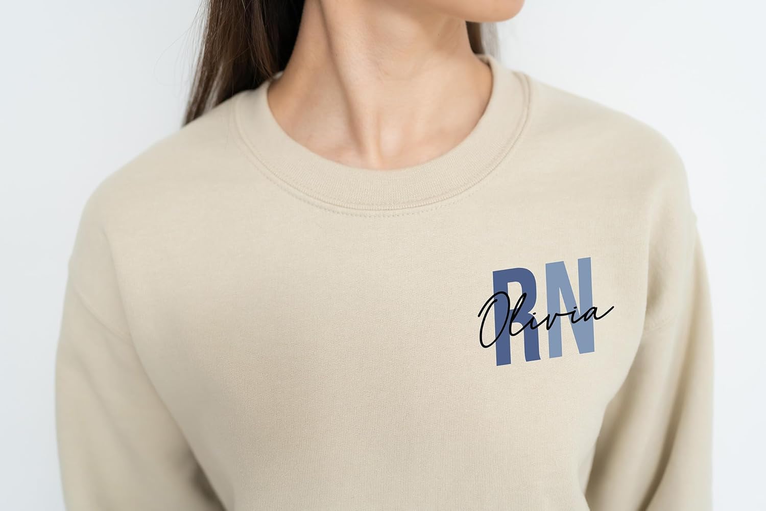 Custom Nurse Sweatshirt RN Sweatshirt Nurse Graduation Gifts for Nurses Week Gifts Nurse Sweatshirts for Women Personalized Registered Nurse Sweatshirt RN Hoodies for Nurses - Image 4