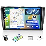 4G+64G 8-Core Qualcomm Snapdragon Car Stereo Radio for Mazda 3 2004-2009, Wireless CarPlay Android Auto, 9