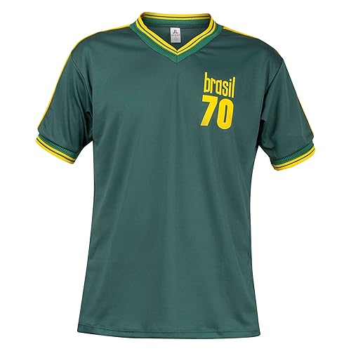 Brazil 70 Green Football Jersey Sport T-Shirt Fans Retro Vintage