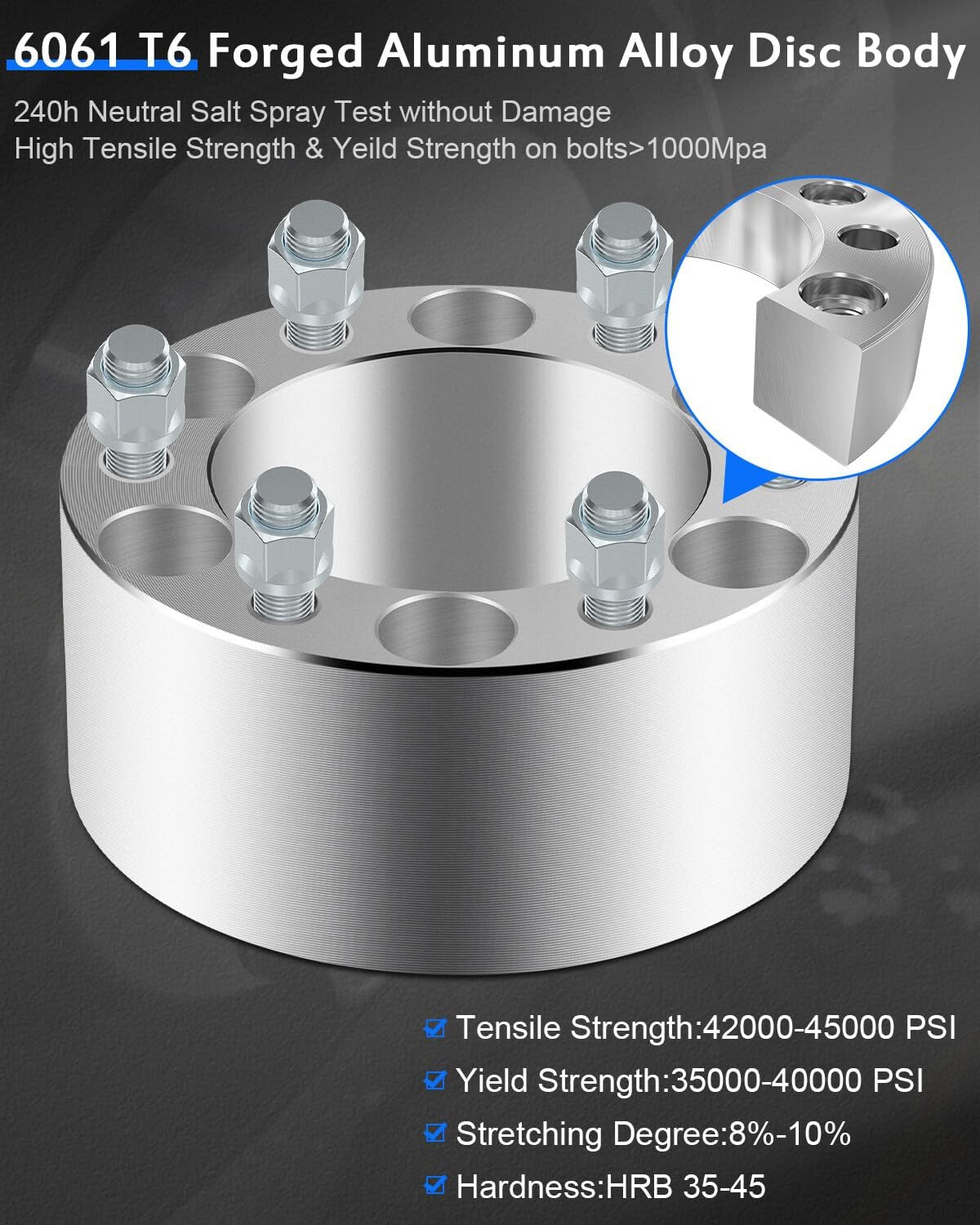 ECCPP 2PCS 6 Lug 3" inch Wheel Spacers 6x5.5 to 6x5.5 6x139.7mm fit for Toyota for tacoma 2005-2022| for Toyota for tundra 2000-2006| for Toyota for 4runner 1988-2022