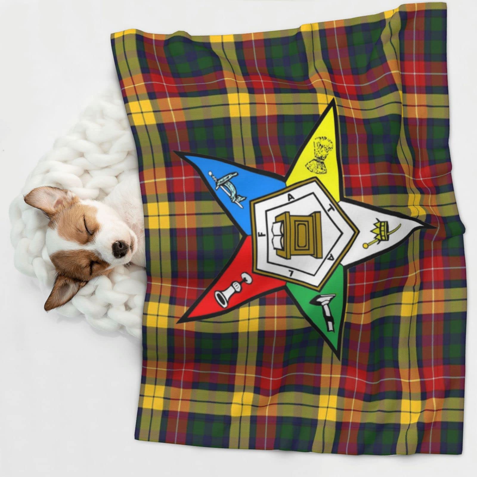 OES Eastern Star Soft and Cozy Pet Blanket for Dogs and Cats - Versatile and Comfortable Medium