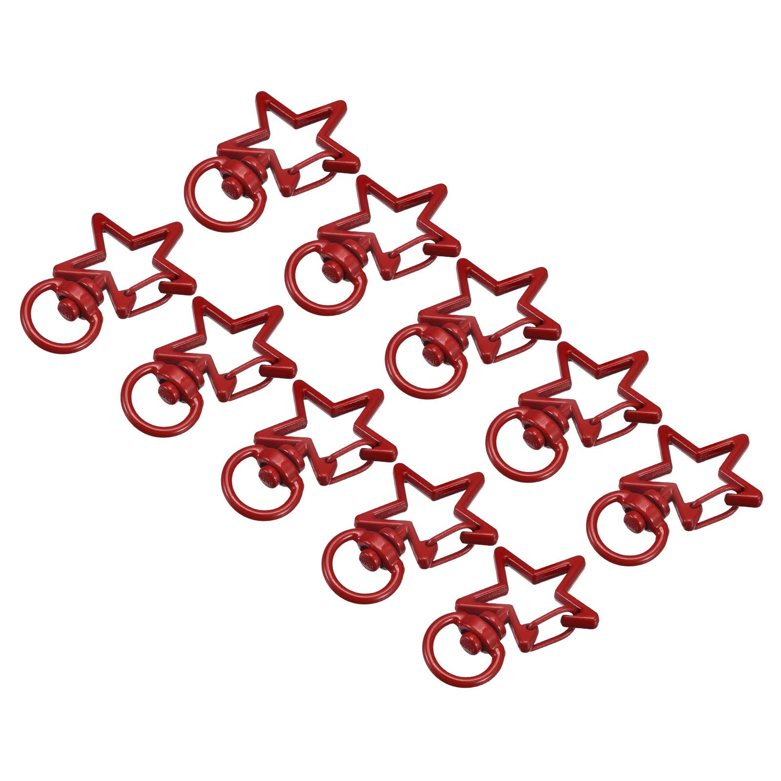 Attaches porte-clés étoile rouge uxcell et fermoirs mousquetons pour DIY