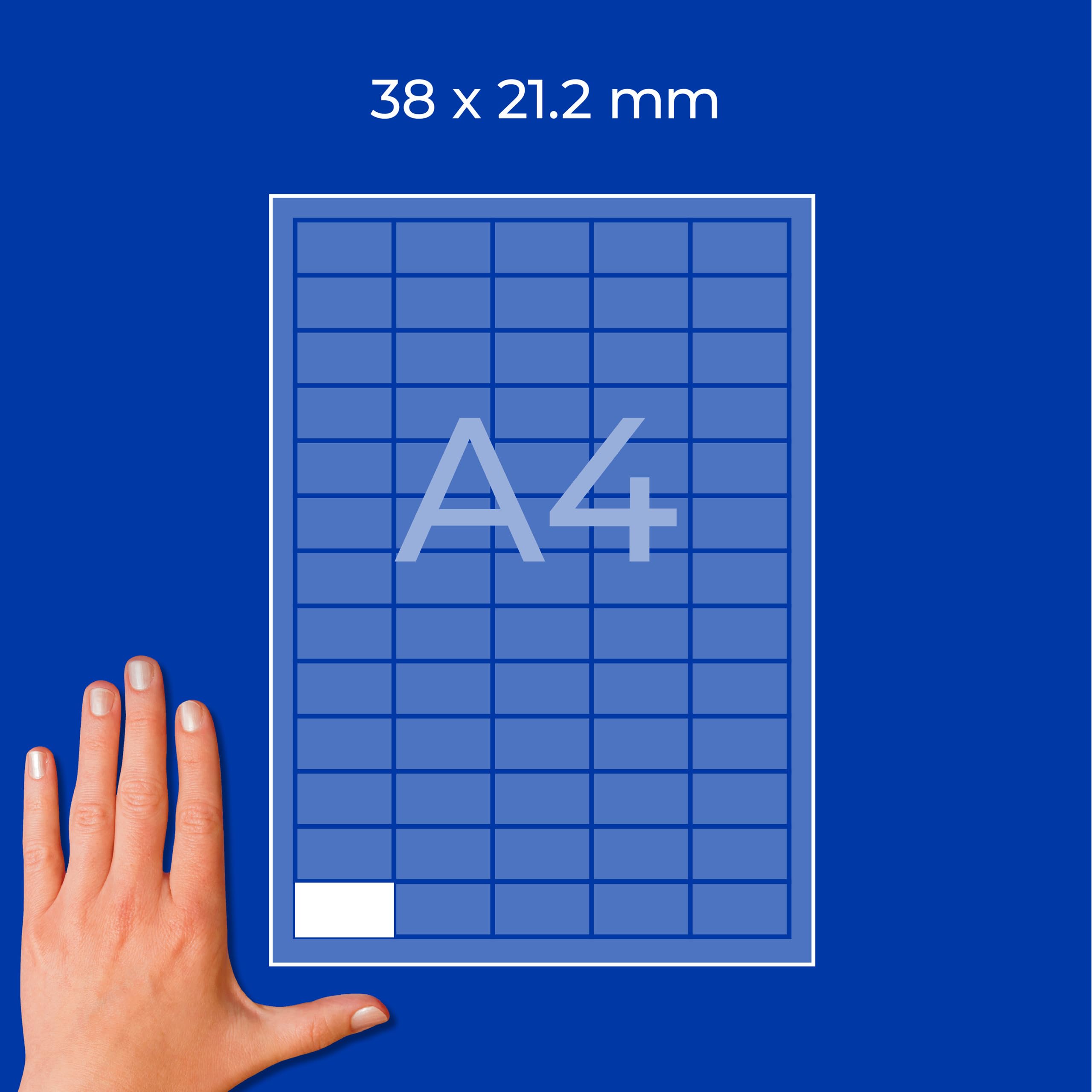 AVERY Zweckform LR3666 Recycling Etiketten (6.500 Klebeetiketten, 38x21,2mm auf A4, 100% recyceltes Altpapier, individuell bedruckbar, selbstklebende Aufkleber) 100 Blatt, naturweiß