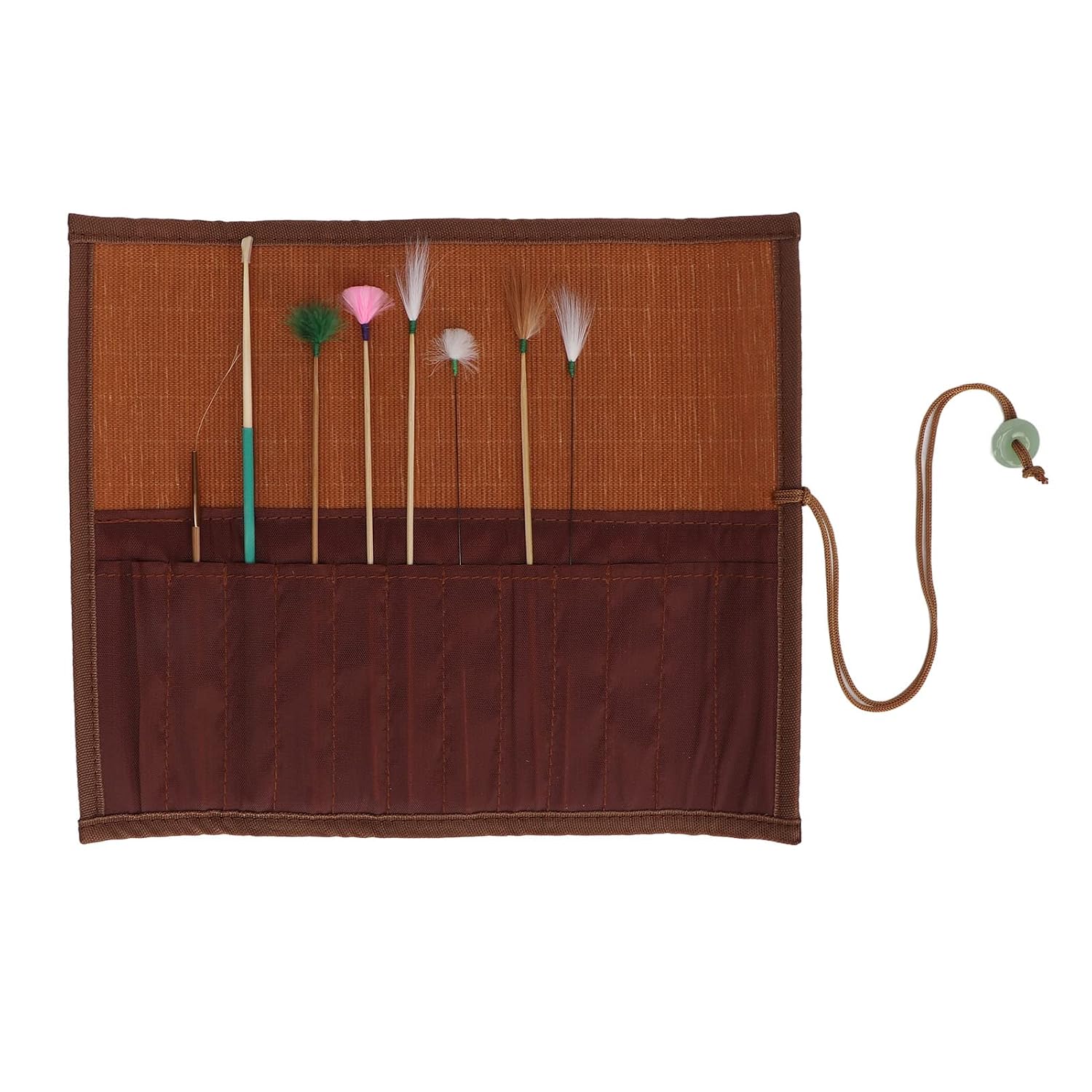 7pcs Ear Digging Spoon Ear Digging Goose Stick Set with Bamboo Mat, Deeply Clean Massage Relaxing Ear Wax Removal for Ear Care Adult Children, Wholesale Business