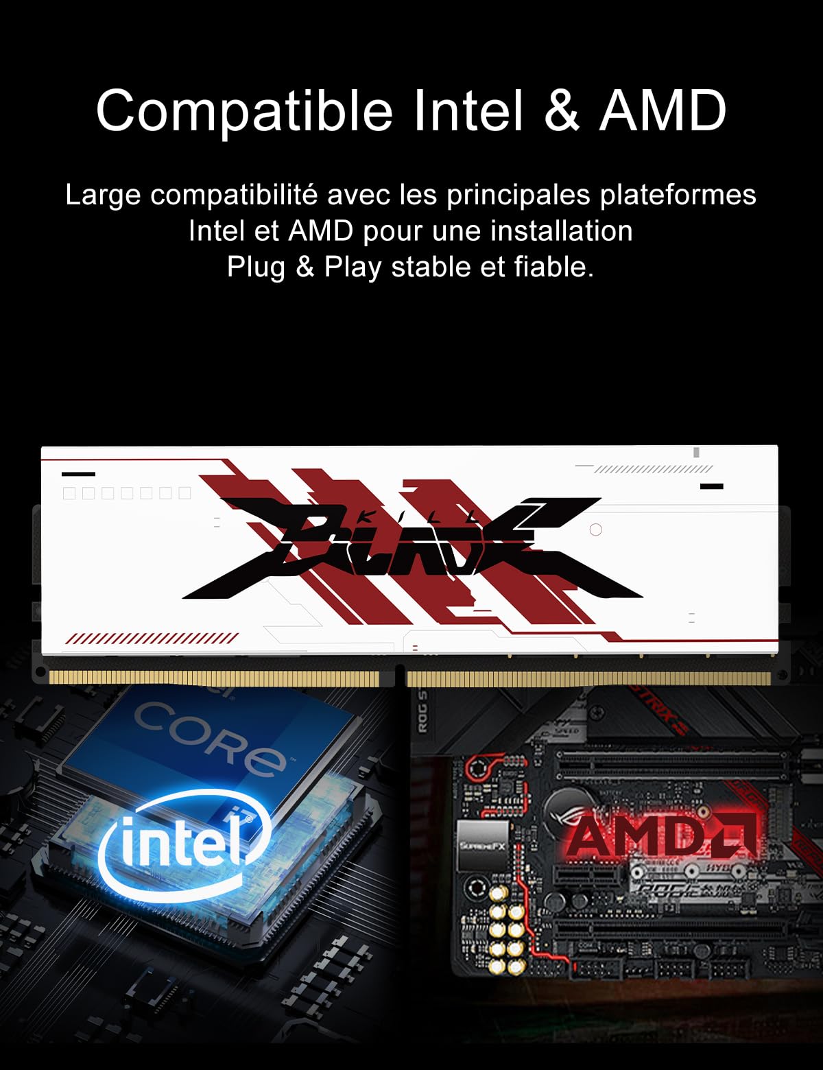 PUSKILL Mémoire RAM DDR4 32Go (2x16Go) 3200MHz CL16, PC4-25600 UDIMM 288-Pin 1,35V avec dissipateur Thermique, Mémoire Gaming pour Intel & AMD