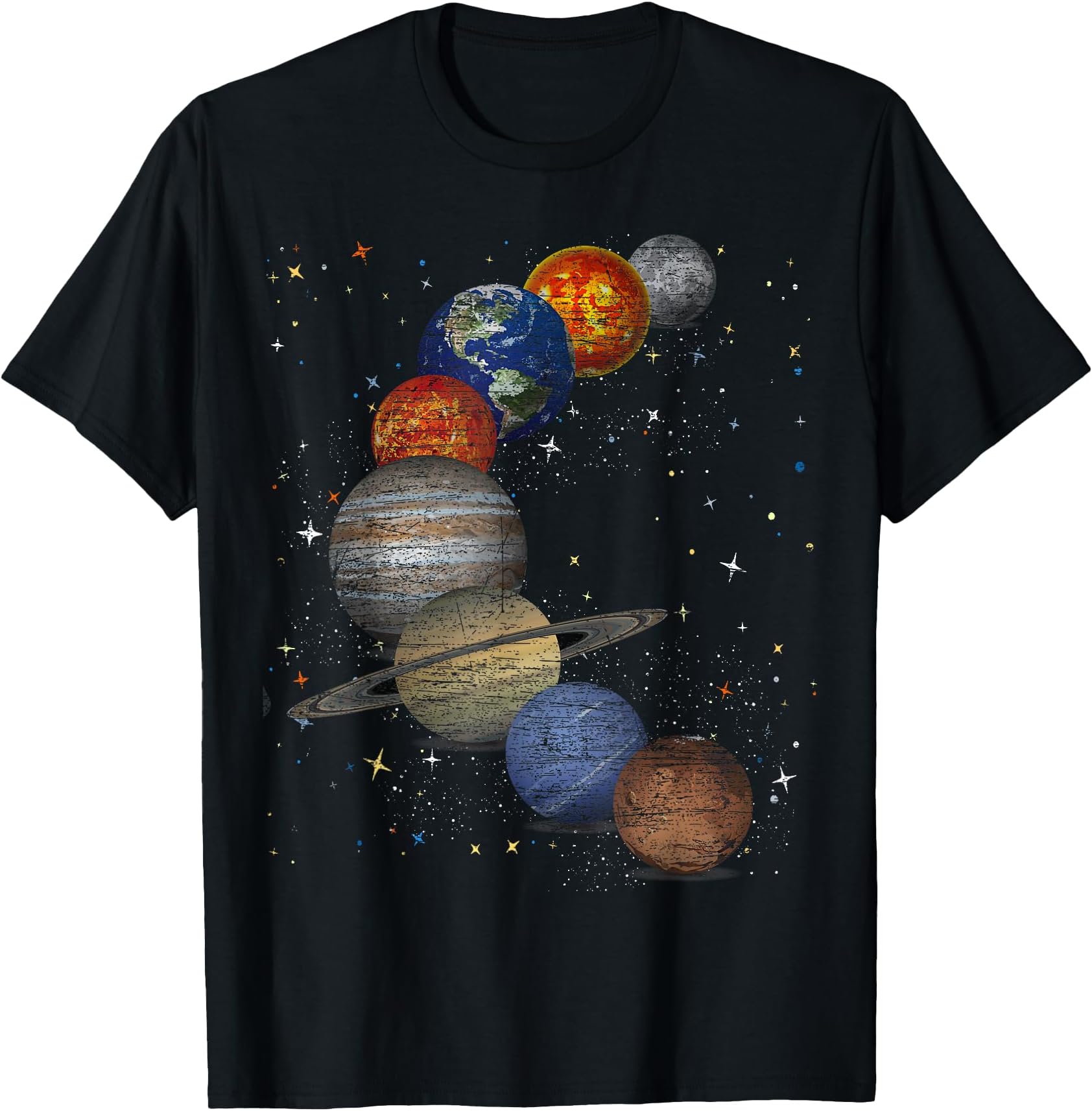 Galaxy Planets Sun Universe Outer Space Science T-Shirt
