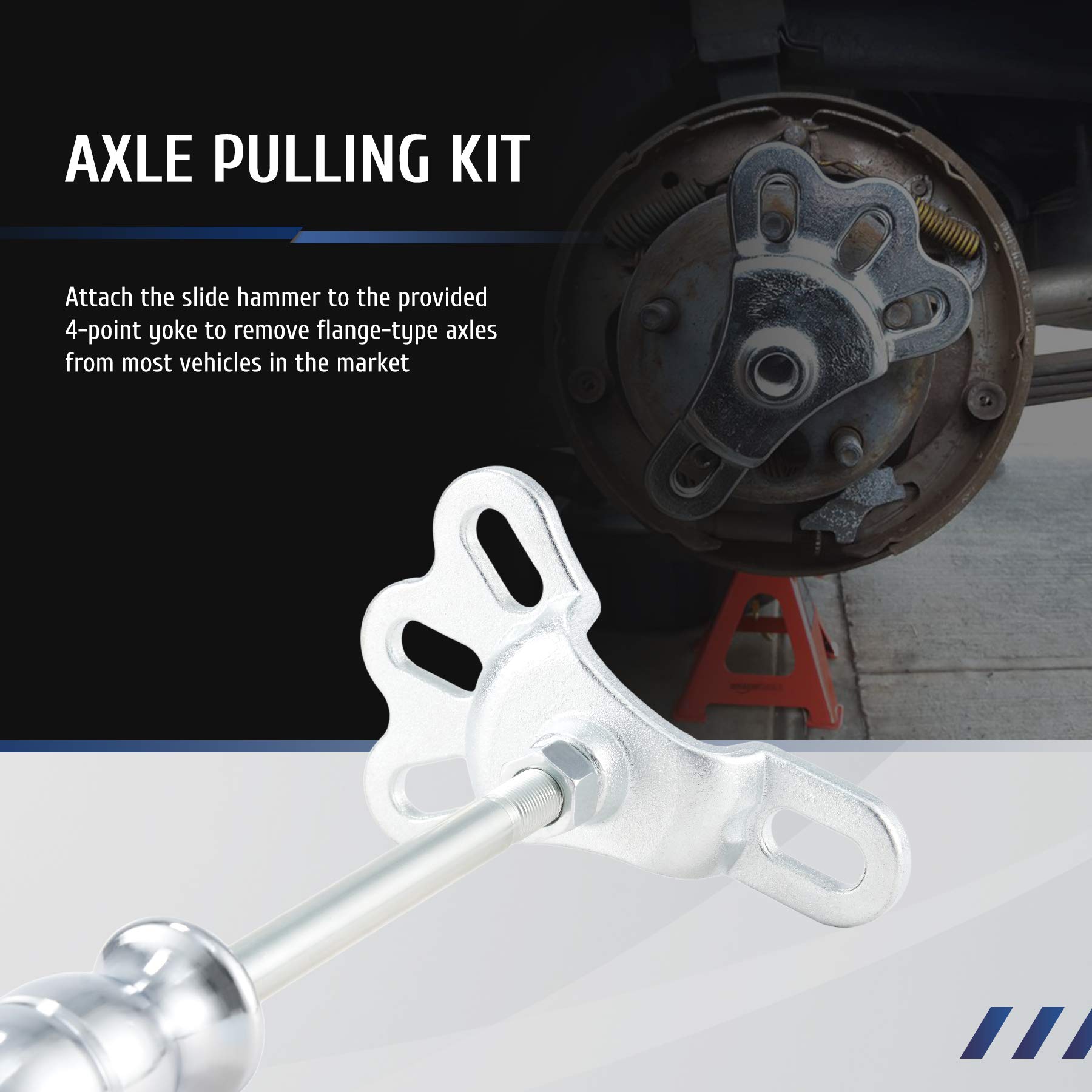 Orion Motor Tech Rear Axle Bearing Puller Tool Kit and Slide Hammer Set